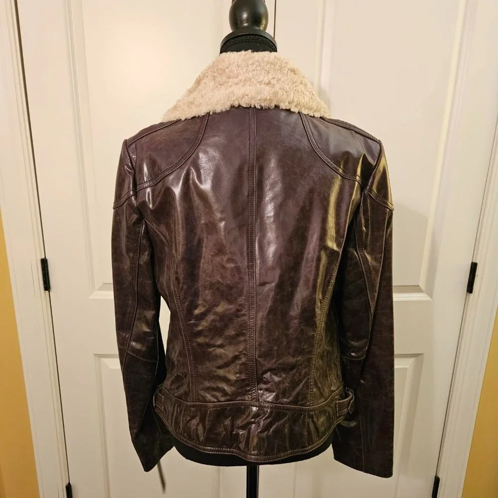 Gorgeous Chocolate Brown Bomber Jacket by Laundry - Picture 5 of 9